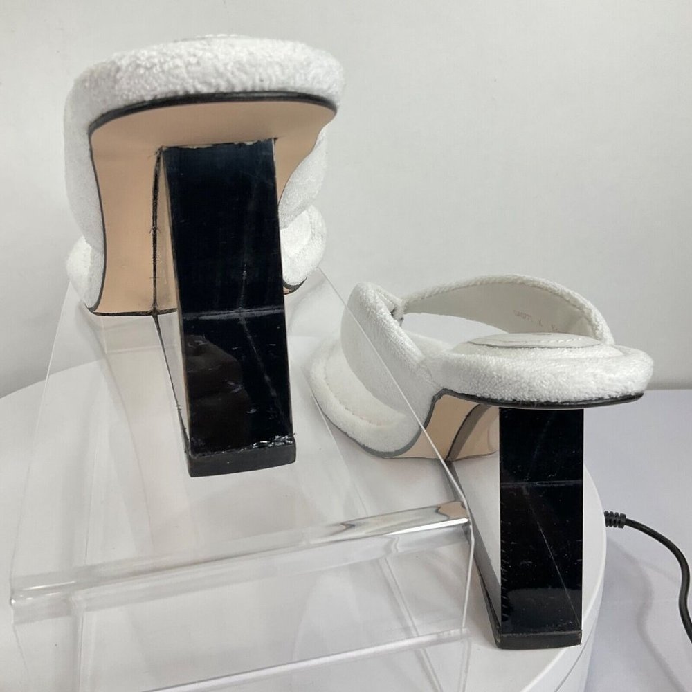 Good American Heels Womens Sz 7.5 Whte Terry Cinder F*cking Rella Wedge $260 Nwb - Picture 6 of 12